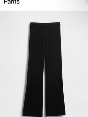 GAP Wide-Leg Knit Pants in Black